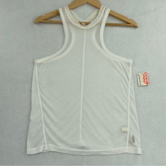 -FP Movement by Free People Very Varsity Women's Ribbed Sheer Tank Top NWT XS - Picture 3 of 15
